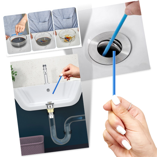 Confezione da 12 bastoncini per la pulizia del lavandino - Ozerty