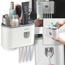 Carica l&#39;immagine nel visualizzatore di Gallery, Cremagliera per dispenser di dentifricio tutto in uno - Ozerty
