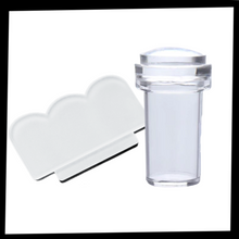 Carica l&#39;immagine nel visualizzatore di Gallery, Kit di timbri per nail art in silicone con raschietto - Ozerty
