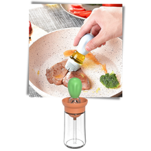 Carica l&#39;immagine nel visualizzatore di Gallery, Bottiglia di olio in vetro con pennello - Ozerty
