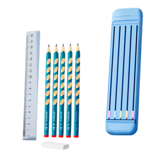 Carica l&#39;immagine nel visualizzatore di Gallery, Astuccio rigido con matite e righello - Ozerty
