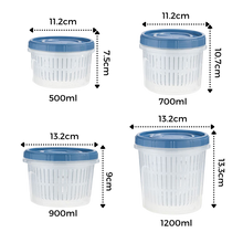 Carica l&#39;immagine nel visualizzatore di Gallery, Contenitore per alimenti impilabile con scolapasta - Ozerty
