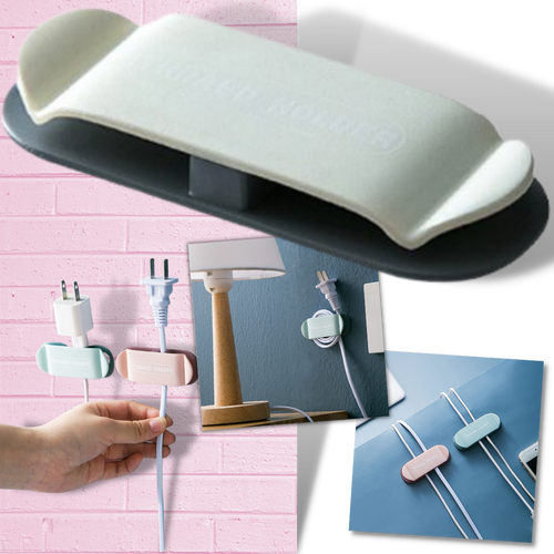 Confezione da 4 clip di fissaggio per cavi adesivi - Ozerty