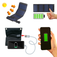 Carica l&#39;immagine nel visualizzatore di Gallery, Pannello solare portatile con 2 porte usb
