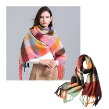 Carica l&#39;immagine nel visualizzatore di Gallery, Sciarpa invernale da donna a quadri - Ozerty
