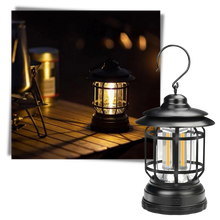 Carica l&#39;immagine nel visualizzatore di Gallery, Lanterna da campeggio retrò a LED - Ozerty
