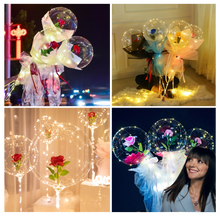Carica l&#39;immagine nel visualizzatore di Gallery, Bellissimo palloncino a LED con rosa
