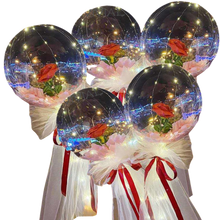 Carica l&#39;immagine nel visualizzatore di Gallery, Bellissimo palloncino a LED con rosa - Ozerty
