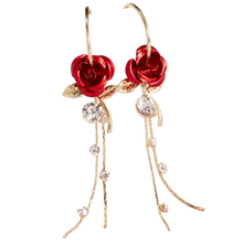 Carica l&#39;immagine nel visualizzatore di Gallery, Orecchini con nappe rosa - Ozerty
