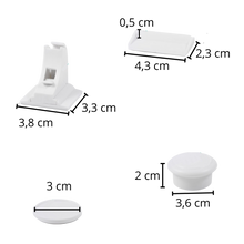 Carica l&#39;immagine nel visualizzatore di Gallery, Confezione da 4 serrature magnetiche per armadietti di sicurezza per bambini - Ozerty
