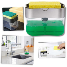 Carica l&#39;immagine nel visualizzatore di Gallery, Distributore di detersivo da cucina con porta spugna - Ozerty
