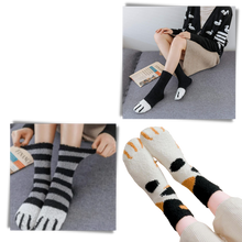 Carica l&#39;immagine nel visualizzatore di Gallery, Calze invernali con zampa di gatto - Ozerty
