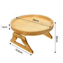 Carica l&#39;immagine nel visualizzatore di Gallery, Tavolo pieghevole con braccioli in legno - Ozerty
