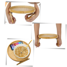 Carica l&#39;immagine nel visualizzatore di Gallery, Tavolo pieghevole con braccioli in legno - Ozerty
