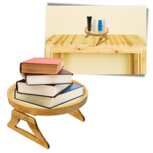 Carica l&#39;immagine nel visualizzatore di Gallery, Tavolo pieghevole con braccioli in legno - Ozerty
