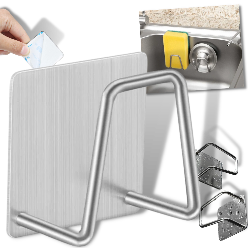 Confezione da 2 porta-spugna in acciaio inox - Ozerty