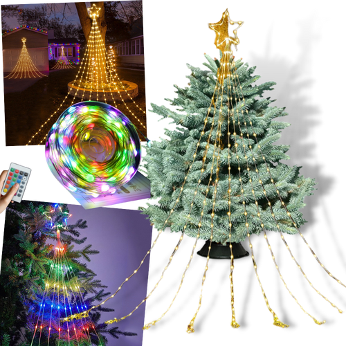 Albero di natale cascata di luci fatate - Ozerty