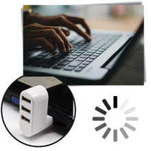 Carica l&#39;immagine nel visualizzatore di Gallery, Adattatore rotante USB multiporta - Ozerty
