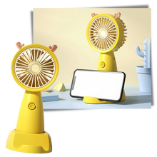 Carica l&#39;immagine nel visualizzatore di Gallery, Mini ventilatore USB con supporto per telefono - Ozerty
