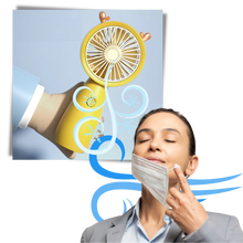 Carica l&#39;immagine nel visualizzatore di Gallery, Mini ventilatore USB con supporto per telefono - Ozerty
