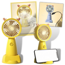 Carica l&#39;immagine nel visualizzatore di Gallery, Mini ventilatore USB con supporto per telefono - Ozerty
