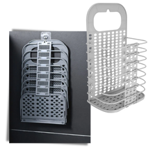 Carica l&#39;immagine nel visualizzatore di Gallery, Cesto da bucato pieghevole in plastica montabile a parete - Ozerty
