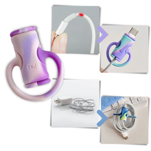 Carica l&#39;immagine nel visualizzatore di Gallery, Avvolgicavo in silicone 2 in 1 - Ozerty
