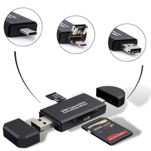 Carica l&#39;immagine nel visualizzatore di Gallery, Lettore di schede di memoria SD 3 in 1
