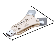 Carica l&#39;immagine nel visualizzatore di Gallery, USB 4-in-1 per telefoni - Ozerty
