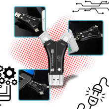 Carica l&#39;immagine nel visualizzatore di Gallery, USB 4-in-1 per telefoni - Ozerty
