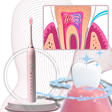 Carica l&#39;immagine nel visualizzatore di Gallery, Spazzolino elettrico sonico per adulti - Ozerty

