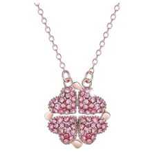 Carica l&#39;immagine nel visualizzatore di Gallery, Collana a cuore regolabile a 4 foglie di trifoglio - Ozerty
