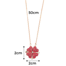 Carica l&#39;immagine nel visualizzatore di Gallery, Collana a cuore regolabile a 4 foglie di trifoglio - Ozerty
