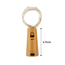 Carica l&#39;immagine nel visualizzatore di Gallery, Stringa di luce LED bottiglie con tappo di sughero (confezione da 3) - Ozerty
