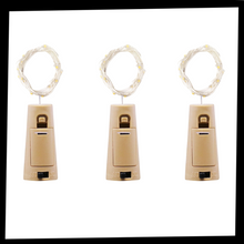 Carica l&#39;immagine nel visualizzatore di Gallery, Stringa di luce LED bottiglie con tappo di sughero (confezione da 3) - Ozerty
