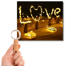 Carica l&#39;immagine nel visualizzatore di Gallery, Stringa di luce LED bottiglie con tappo di sughero (confezione da 3) - Ozerty
