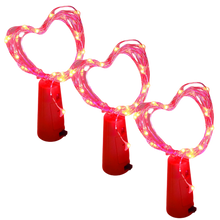 Carica l&#39;immagine nel visualizzatore di Gallery, Stringa di luce LED bottiglie con tappo di sughero (confezione da 3)
