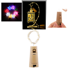 Carica l&#39;immagine nel visualizzatore di Gallery, Stringa di luce LED bottiglie con tappo di sughero (confezione da 3) - Ozerty
