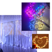 Carica l&#39;immagine nel visualizzatore di Gallery, Luci fatate per tende con telecomando - Ozerty

