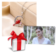 Carica l&#39;immagine nel visualizzatore di Gallery, Collana con ciondolo cuore cardinale - Ozerty
