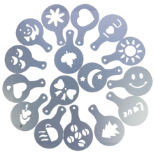 Carica l&#39;immagine nel visualizzatore di Gallery, Stencil per caffè (16 pezzi) - Ozerty
