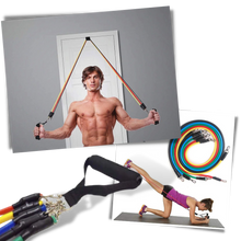 Carica l&#39;immagine nel visualizzatore di Gallery, Set completo di fascette per esercizi di resistenza (11 pezzi) - Ozerty
