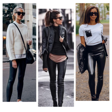 Carica l&#39;immagine nel visualizzatore di Gallery, Pantaloni in ecopelle a vita alta
