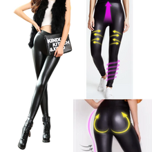 Carica l&#39;immagine nel visualizzatore di Gallery, Pantaloni in ecopelle a vita alta - Ozerty
