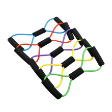 Carica l&#39;immagine nel visualizzatore di Gallery, Fascia elastica di resistenza fitness con maniglie e 8 forme - Ozerty
