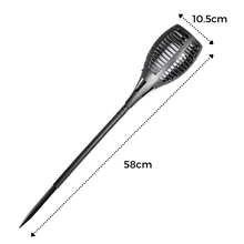 Carica l&#39;immagine nel visualizzatore di Gallery, Torcia luminosa solare a LED con fiamma tremolante - Ozerty
