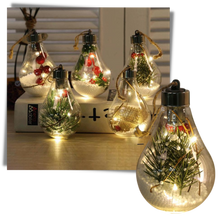 Carica l&#39;immagine nel visualizzatore di Gallery, Lampadina a sfera di Natale trasparente a LED - Ozerty
