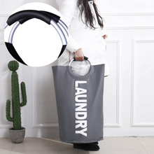 Carica l&#39;immagine nel visualizzatore di Gallery, Borsa pieghevole per il cesto della biancheria con manici
