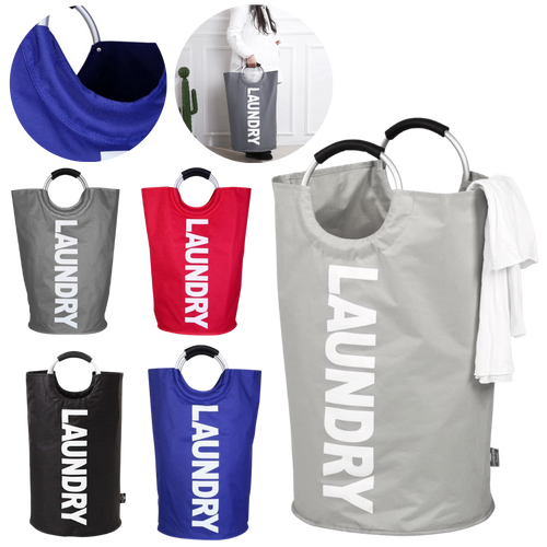 Borsa pieghevole per il cesto della biancheria con manici - Ozerty