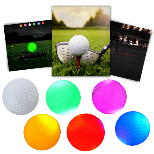 Confezione da 6 palline da golf luminose a LED - Ozerty